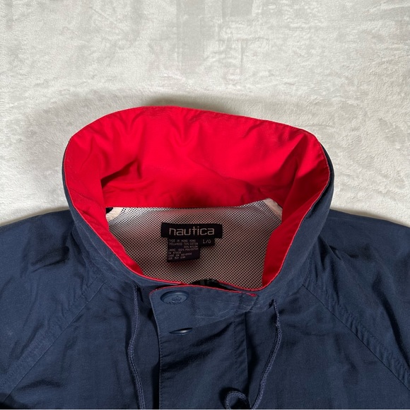 Nautica Windbreaker Men Size L Hooded Jacket 325 Summer Sports H2O 90s VTG GUC - Picture 5 of 16